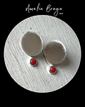Aros coral rojo