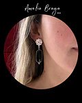 Aros rectángulos ónix negro 