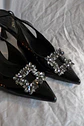 CLIP ZAPATO GRAFITO CON PLATEADO, CUADRADO - Miniatura 1
