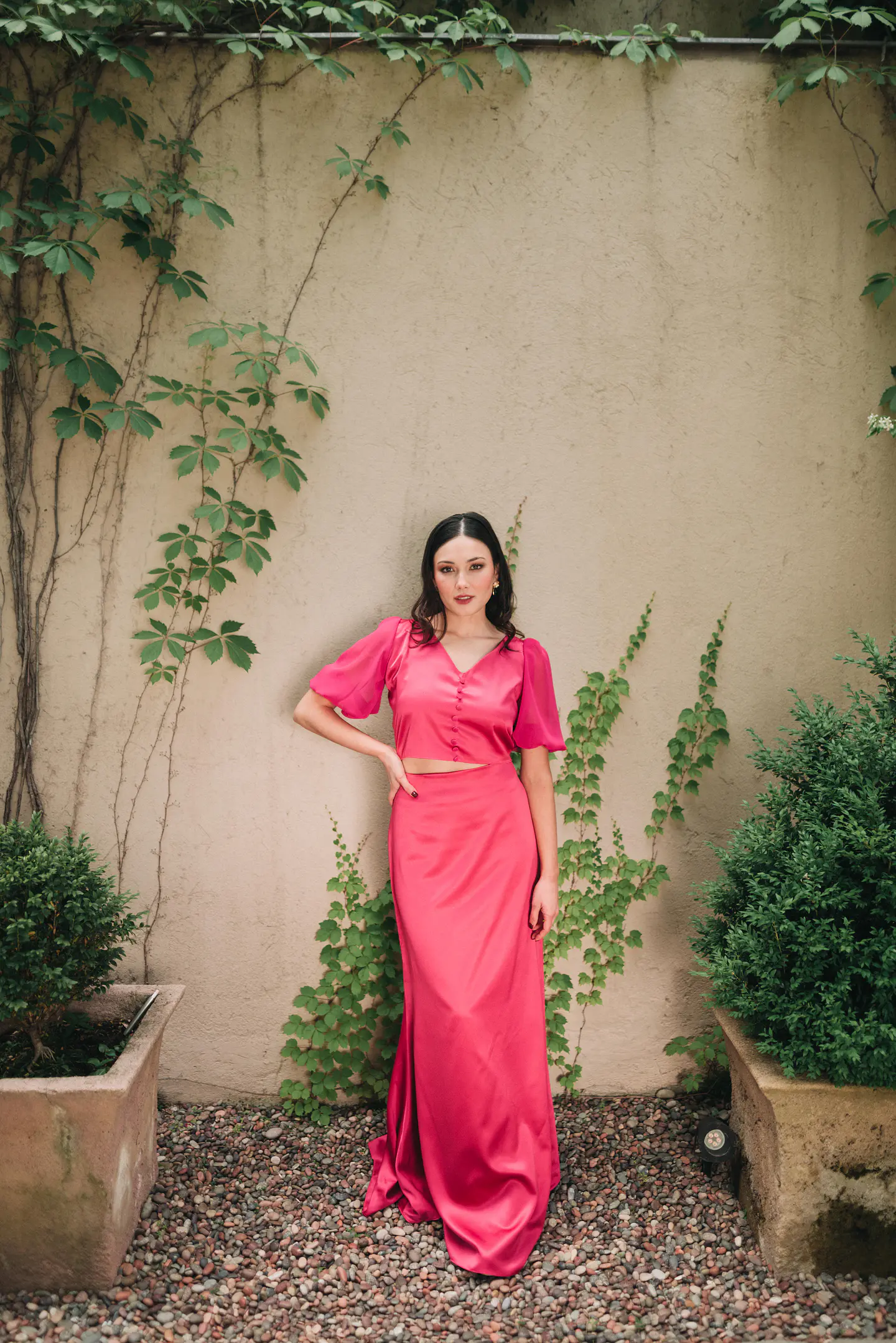 FALDA SOLEIA FUCSIA MAGENTA 1