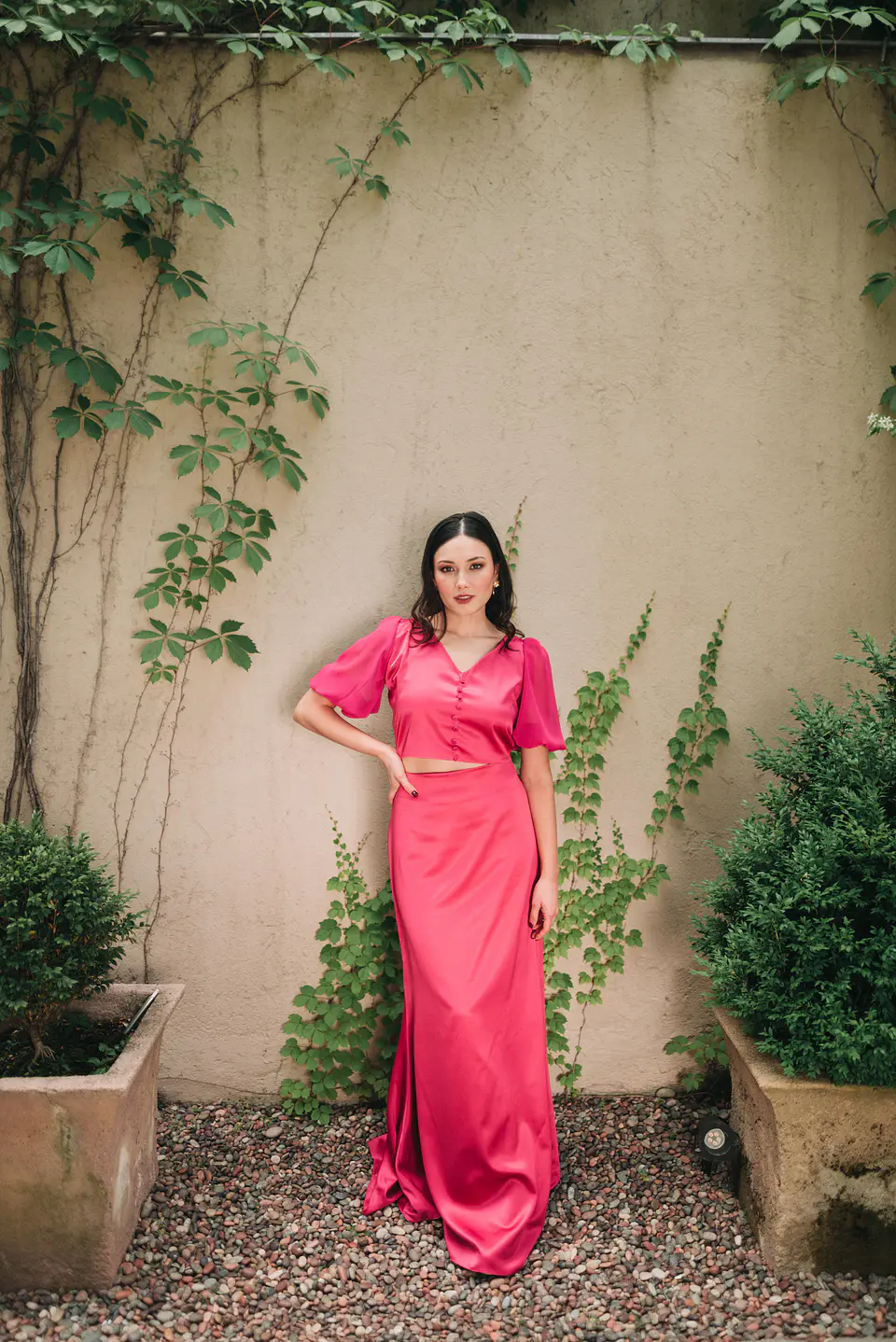 FALDA SOLEIA FUCSIA MAGENTA 1