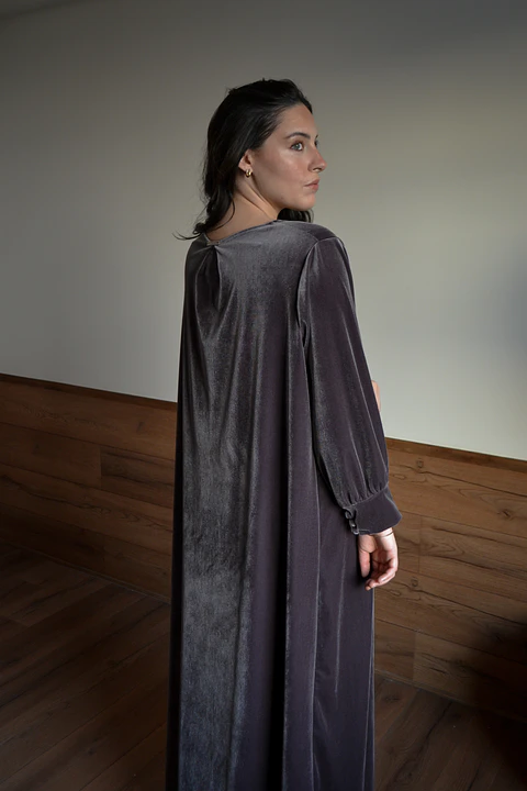 KIMONO TERCIOPELO COLOR RATON