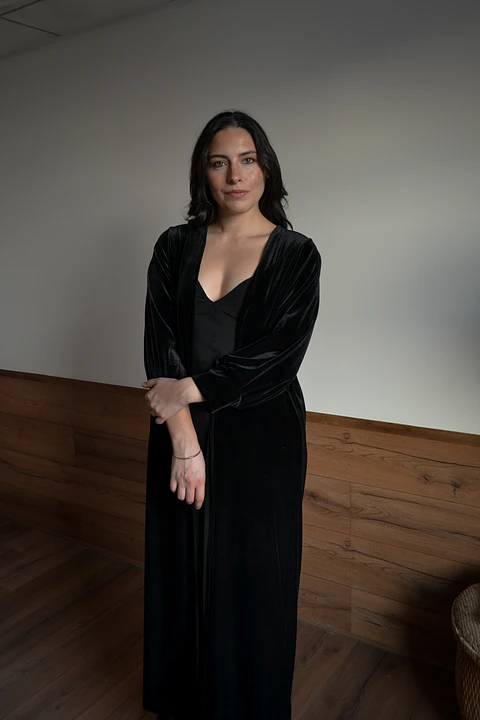 KIMONO TERCIOPELO NEGRO