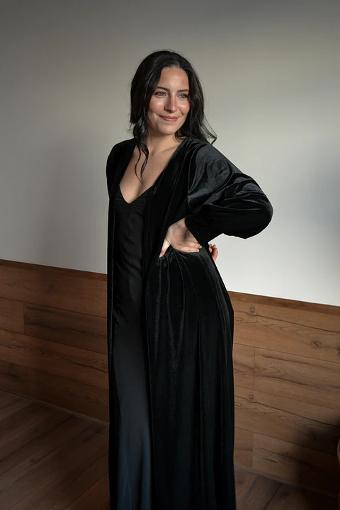KIMONO TERCIOPELO NEGRO
