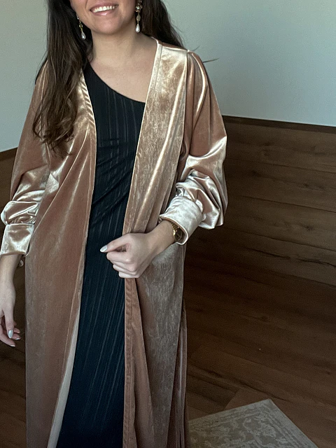 KIMONO TERCIOPELO DORADO