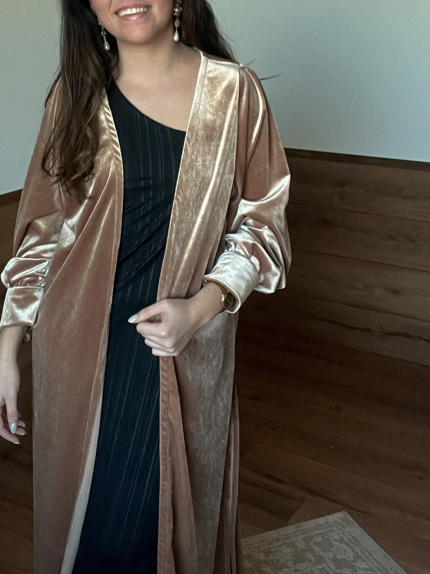 KIMONO TERCIOPELO DORADO CAMEL 2