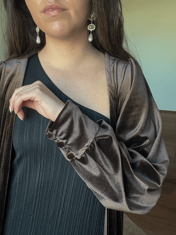 KIMONO TERCIOPELO CAFÉ MORO