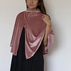 CAPA ROSADO PALIDO CON CUELLO TERCIOPELO 1