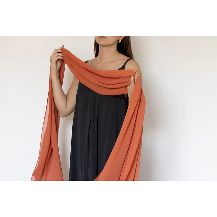 PAÑUELO GASA NARANJO CAQUI 1