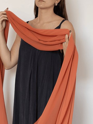 PAÑUELO GASA NARANJO CAQUI