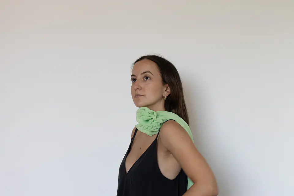 PAÑOLETA ROSA COLOR VERDE MELÓN 3