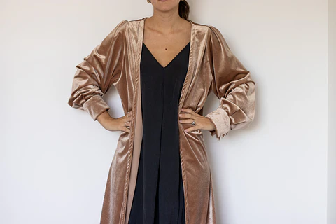 KIMONO TERCIOPELO DORADO