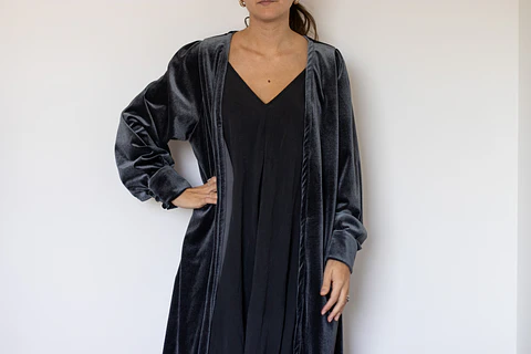 KIMONO TERCIOPELO COLOR RATON