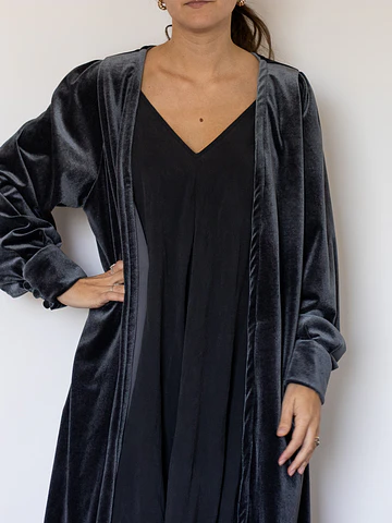 KIMONO TERCIOPELO COLOR RATON