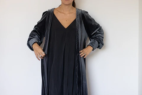 KIMONO TERCIOPELO COLOR RATON