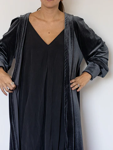 KIMONO TERCIOPELO COLOR RATON