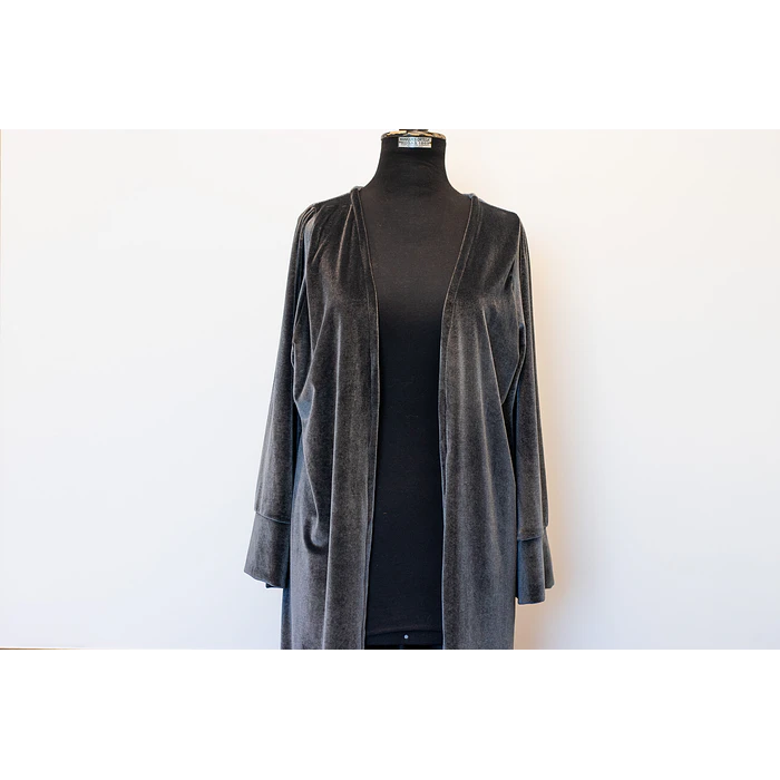 KIMONO TERCIOPELO GRIS OSCURO 3