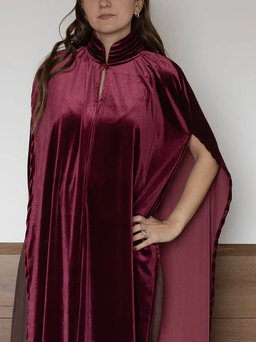 KIMONO VICTORIA TERCIOPELO BURDEO