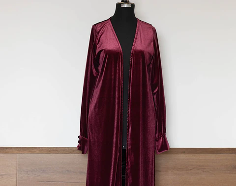 KIMONO TERCIOPELO BURDEO