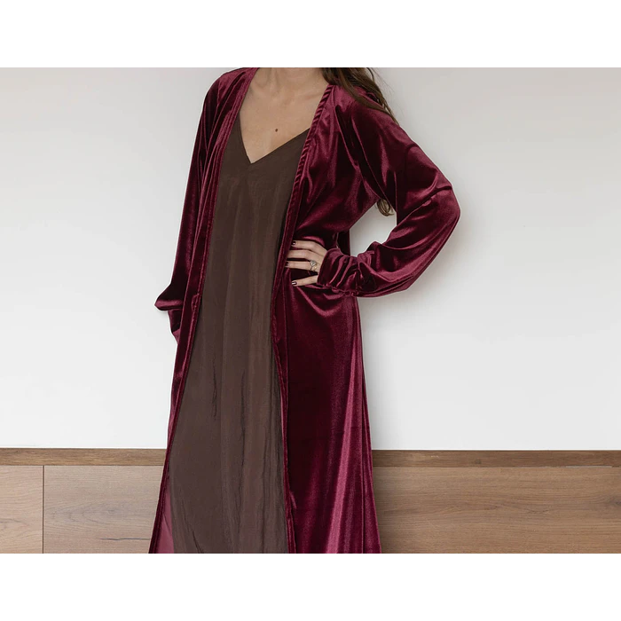 KIMONO TERCIOPELO BURDEO 1