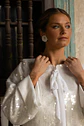 CHAQUETA BRILLOS BLANCA - Miniatura 2