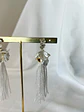 AROS LARGOS LENTEJUELAS BLANCAS CON DORADO - Miniatura 3
