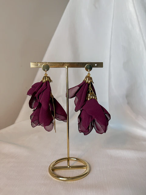 AROS CHIC TELA BURDEO