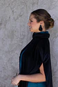 KIMONO VICTORIA TERCIOPELO COLOR NEGRO - Miniatura 2