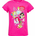 Set Playeras Niña Disney Princesas 4 Pack Original Camiseta