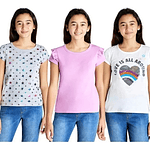 Blusas Set Niña Vigoss 3 Pack T Shirt Super Suaves Premium