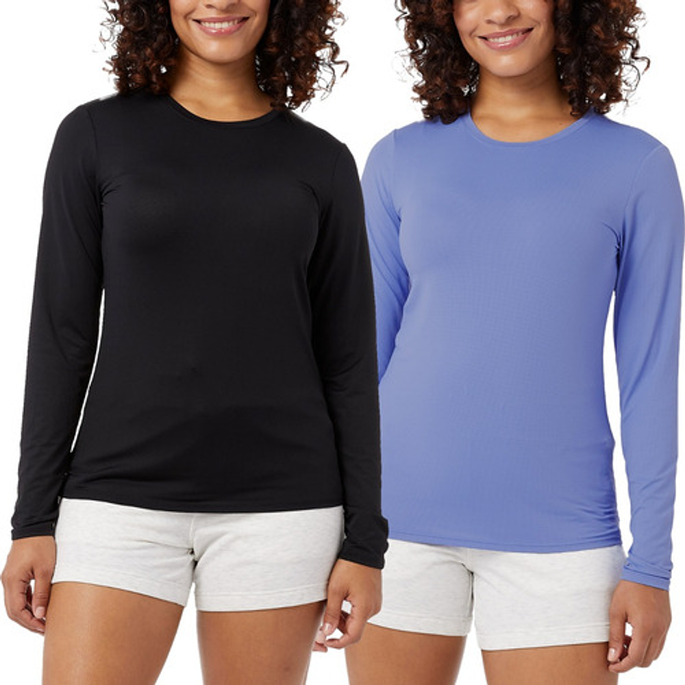 Blusa Mujer 32 Degrees Malla Manga Larga 2pack Women Origina