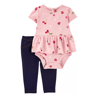 Conjunto Carters Bebe Niña Bodysuit Pant 3pz Set Original