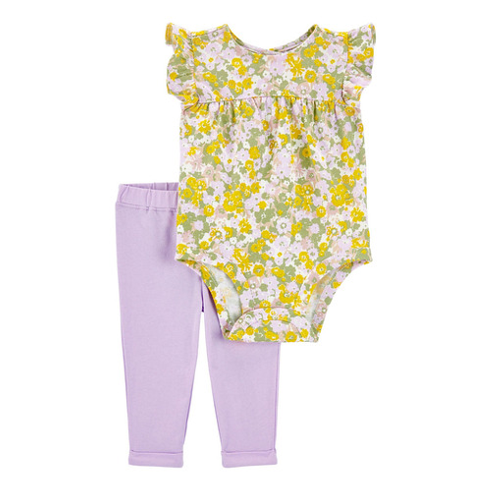 Conjunto Carters Bebe Niña Bodysuit Pant 3pz Set Original