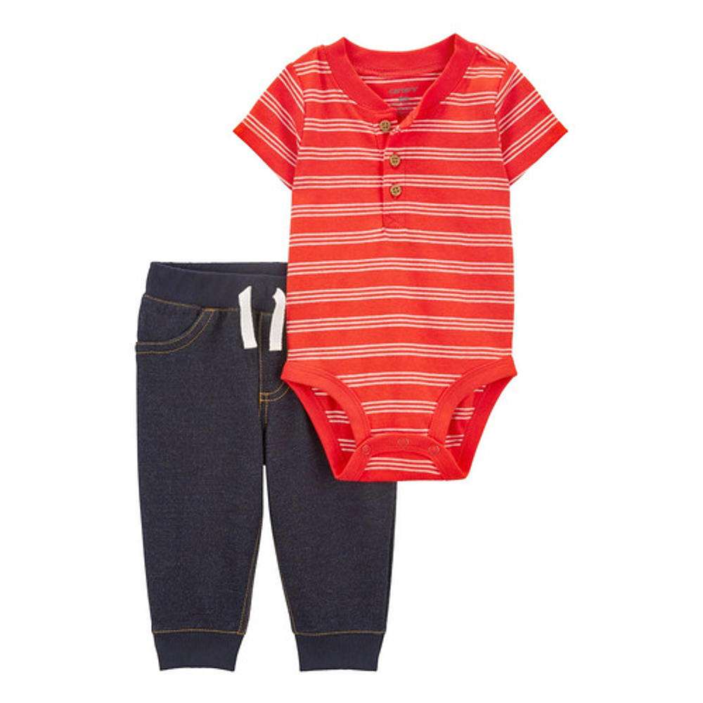 Conjunto Carters Bebe Niño Bodysuit Pant 3pz Set Original 