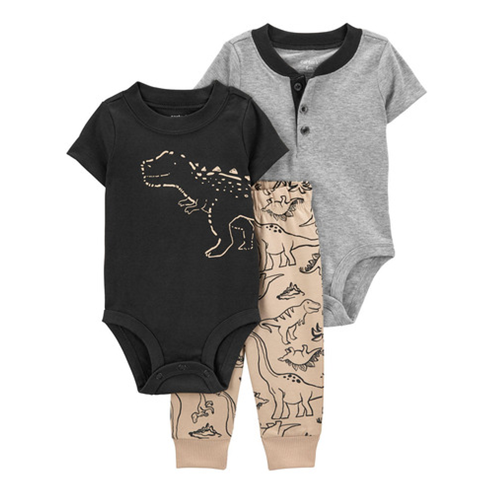 Conjunto Carters Bebe Niño Bodysuit Pant 3pz Set Original 