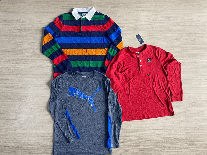 Fardo Polera Manga Larga Hombre Segunda 1