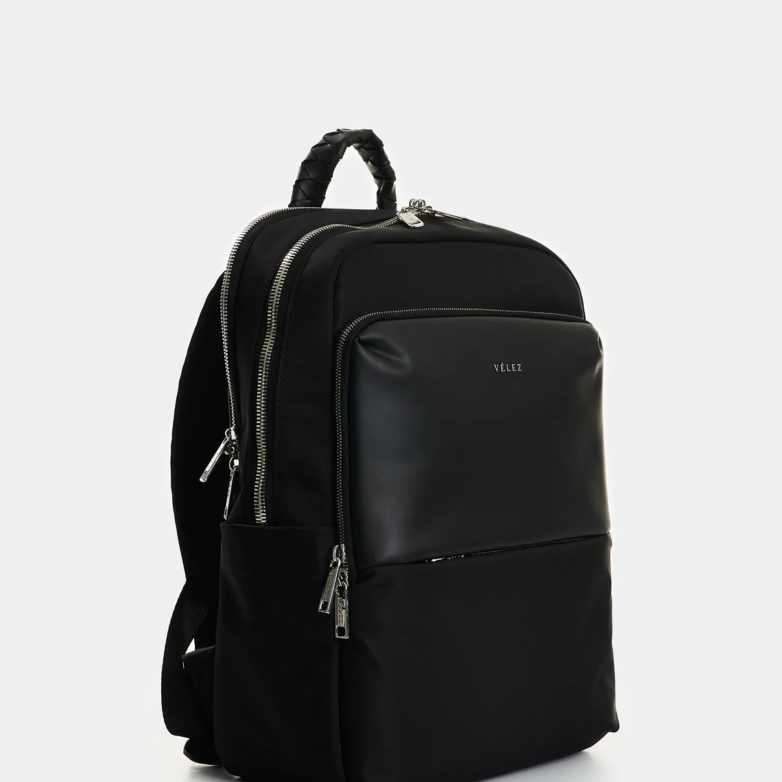 Morral Marfilo de cuero y nylon para mujer manija trenzada 2