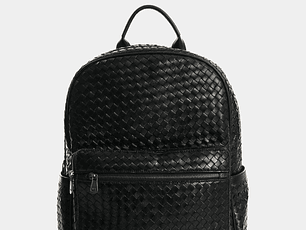 Morral de cuero trenzado para hombre Weave