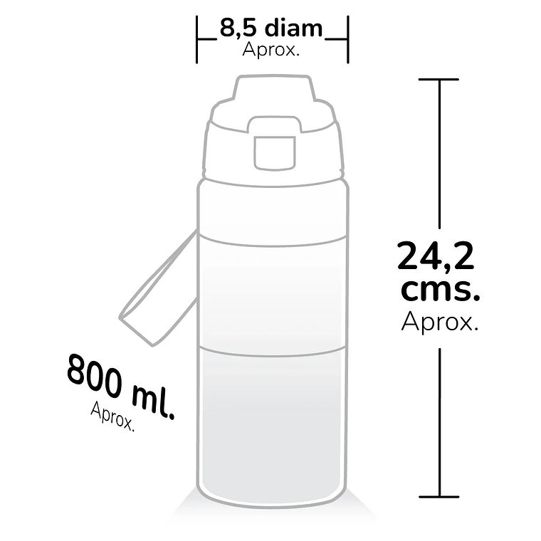 Termos FERXXO Plástico Con Rubber 800 ML 3