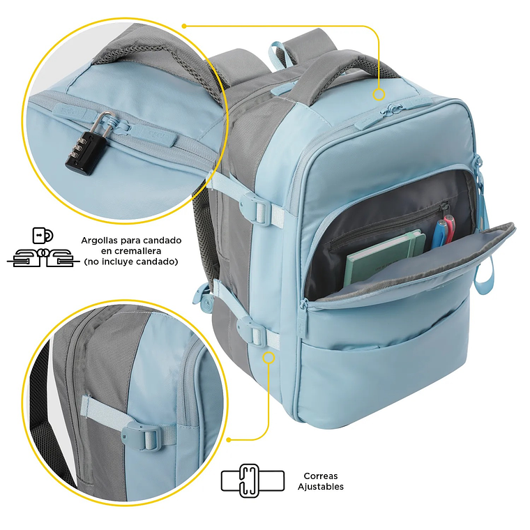 Morral Multifuncional de Viaje Mediano Trip Azul 5