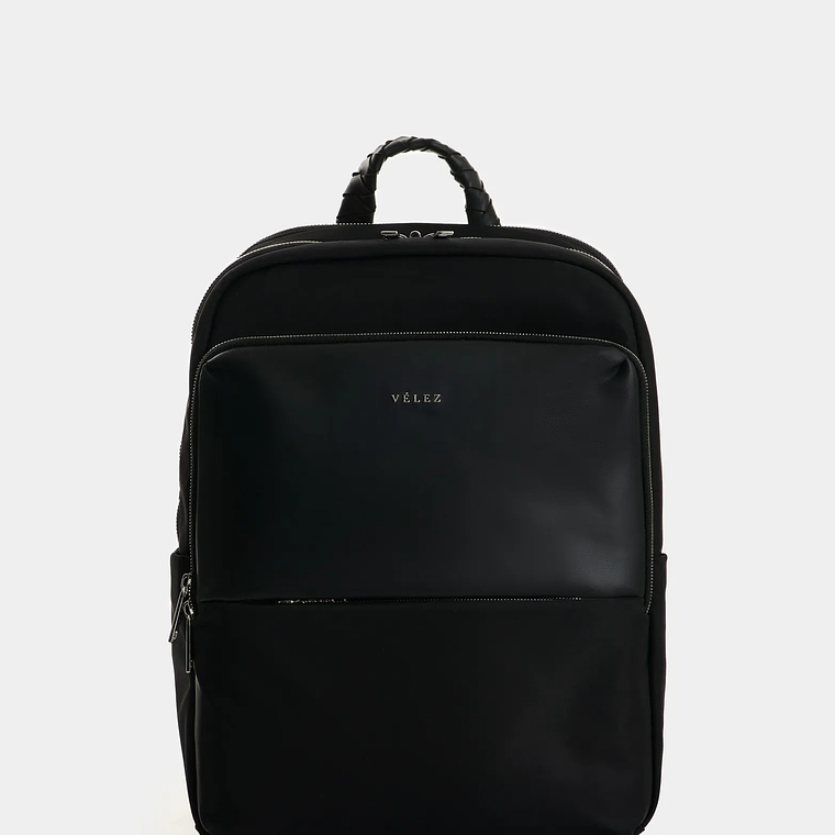 Morral Marfilo de cuero y nylon para mujer manija trenzada 1