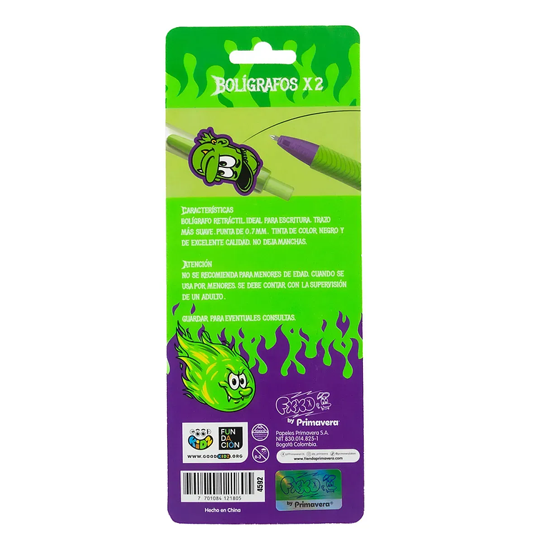 Bolígrafo FERXXO Blister X2 con Rubber 4