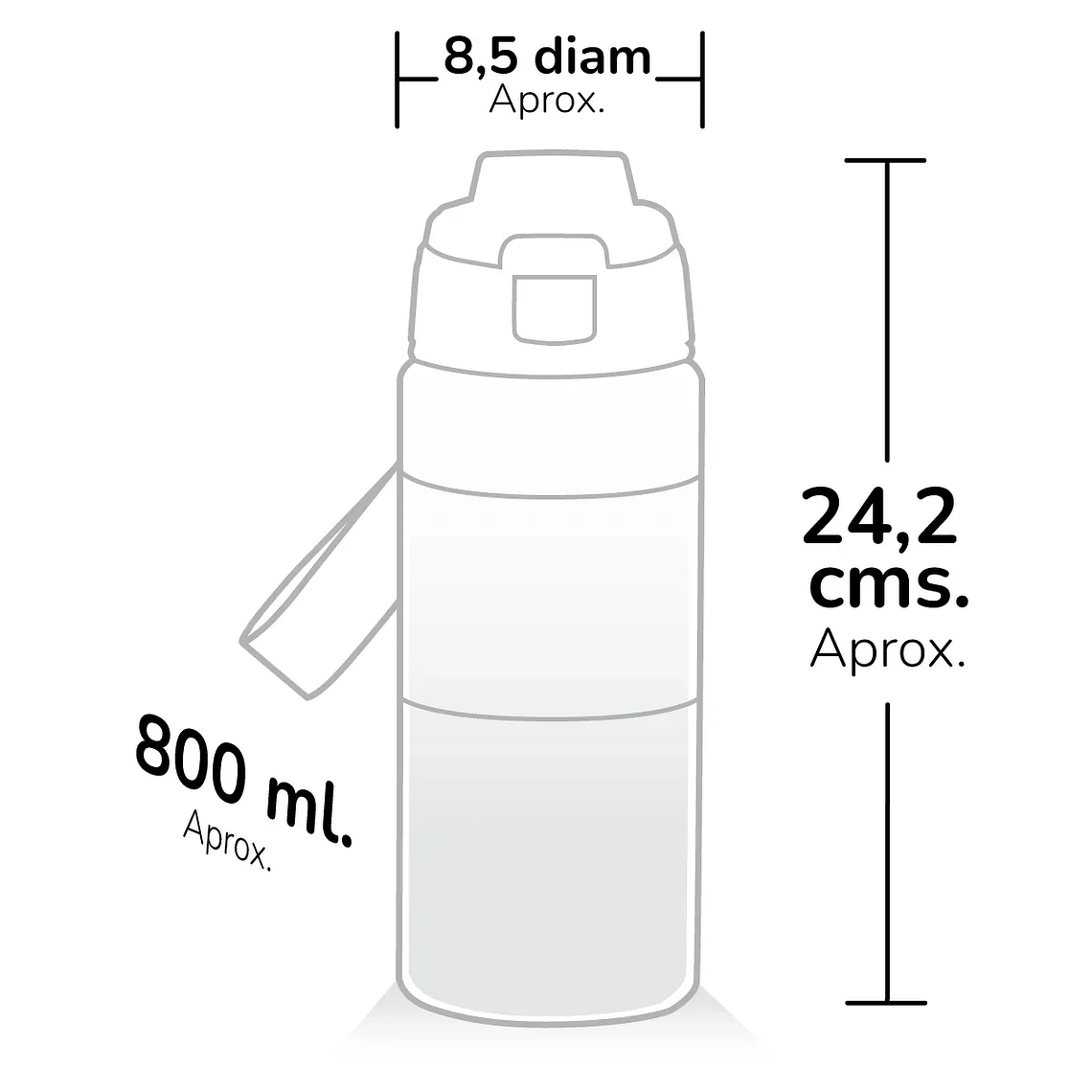 Termos FERXXO Plástico Con Rubber 800 ML 3