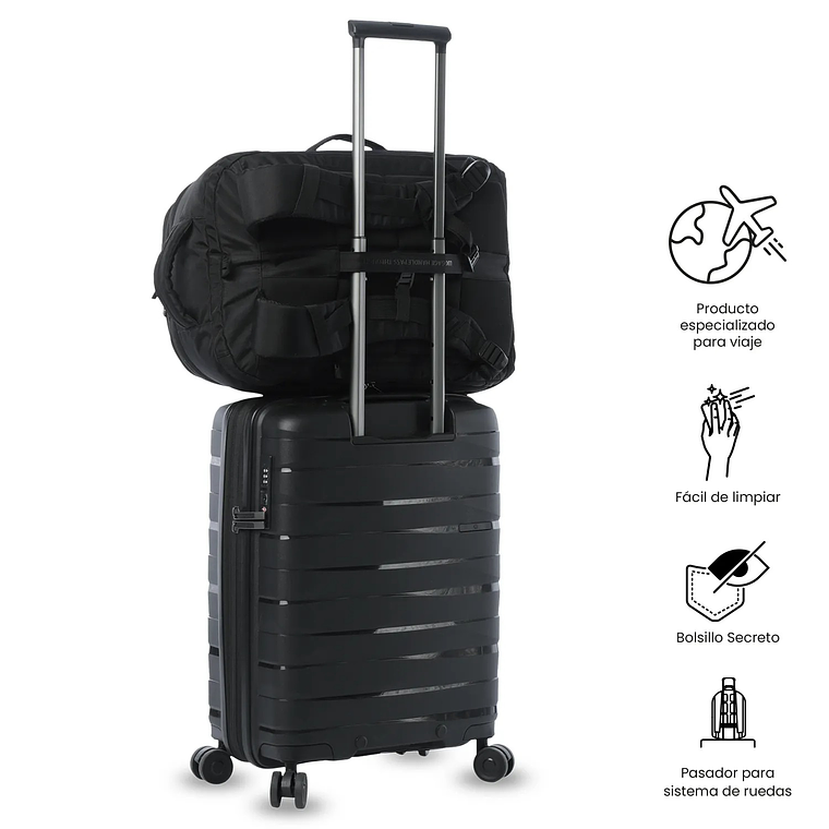 Morral de Viaje Grande Convey 2.0 Negro 4