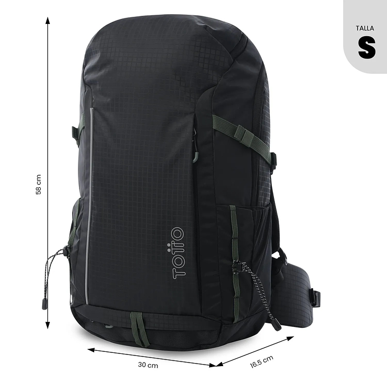 Morral Outdoor Summit 35 Negro con Sistema de Pedernal 8