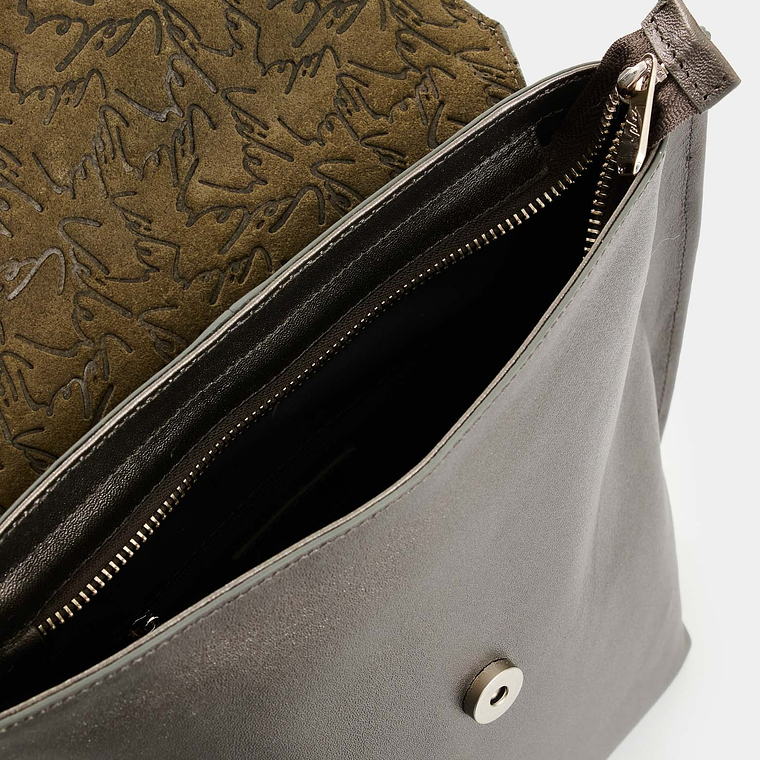 Morral de cuero grabado para mujer Cala 3