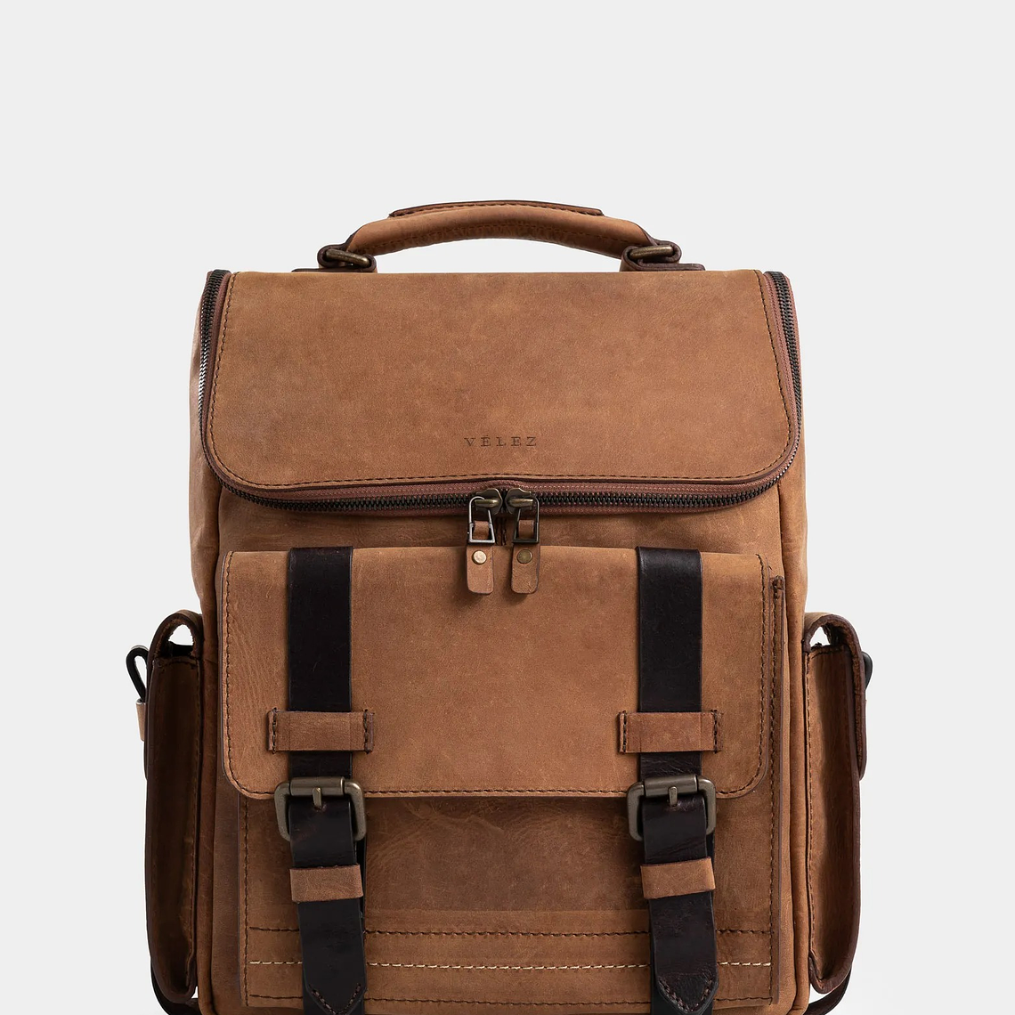 Morral Rioja de cuero vintage Miel 6