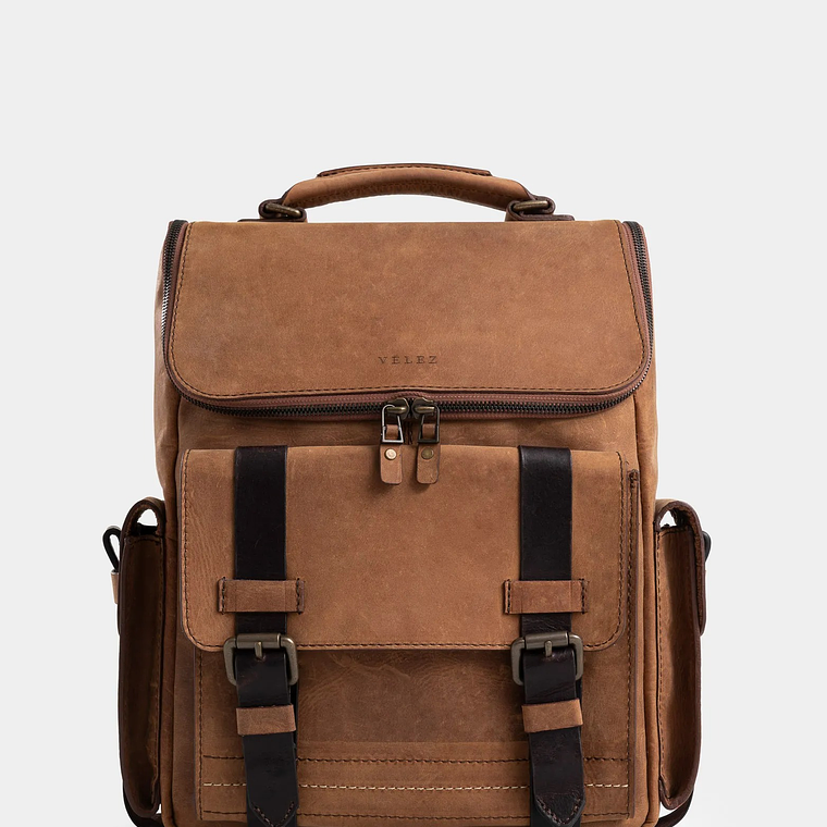 Morral Rioja de cuero vintage Miel 6