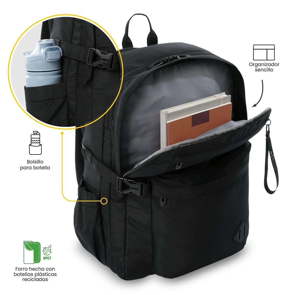 Morral de Viaje Grande Easy Negro 7