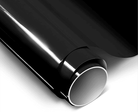 Vinilo Negro Brillante ancho 1.52m anti burbujas